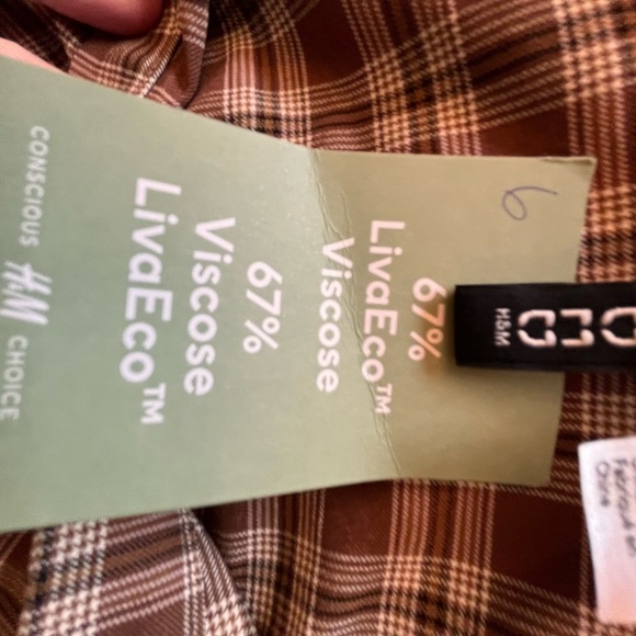 Plaid Brown Women's Dress - Picture 8 of 9